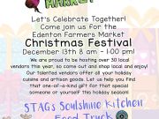 Edenton Farmers Market, Christmas Farmers Market Festival