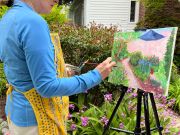The Cupola House and Gardens, Easels in the Garden