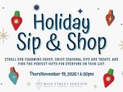 Edenton Events, Holiday Sip & Shop
