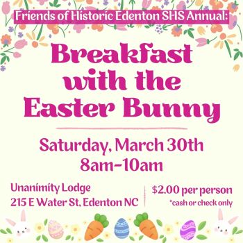 Historic Edenton State Historic Sites, Breakfast with the Easter Bunny