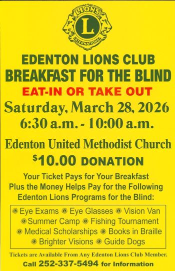 Edenton United Methodist Church, Edenton Lions Club: Breakfast for the Blind