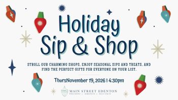 Edenton Events, Holiday Sip & Shop