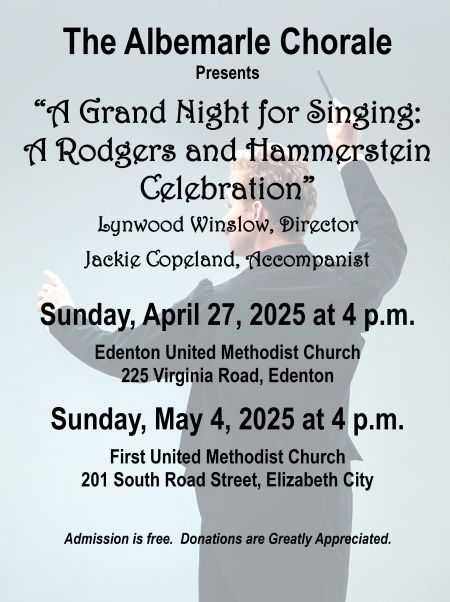Edenton United Methodist Church, Albemarle Chorale Spring Concert