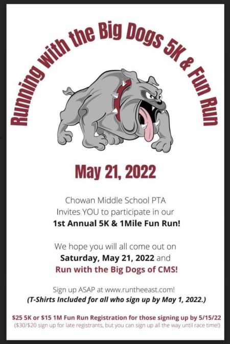 Edenton Events, Running with the Big Dogs 5K & Fun Run