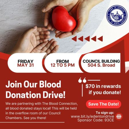 Town of Edenton, Blood Drive