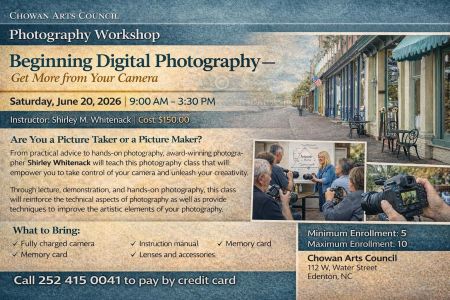 Chowan Arts Council, Workshop - Beginning Digital Photography