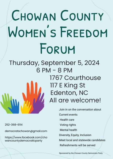 Edenton Events, Women's Freedom Forum
