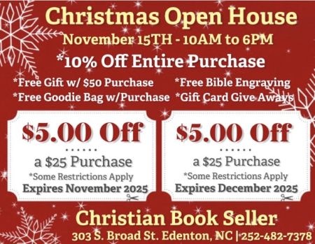 Christian Book Seller, Christmas Open House
