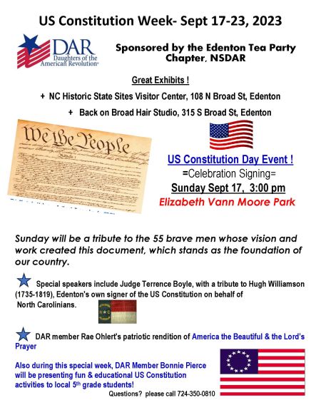 National Society Daughters of the American Revolution, US Constitution Week