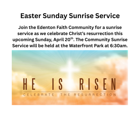 Edenton Events, Easter Sunday Sunrise Service