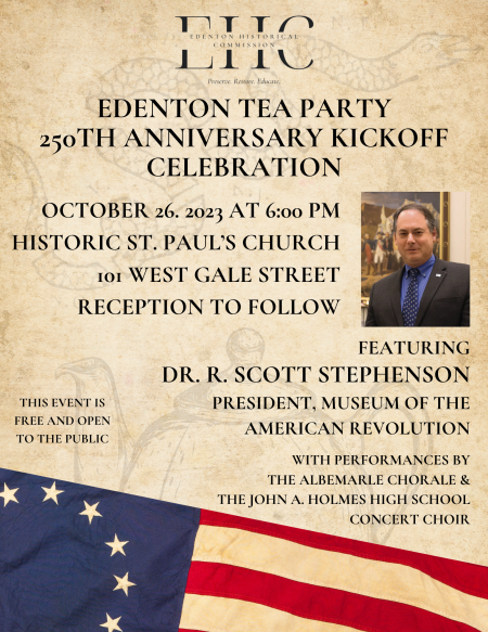 Edenton Historical Commission, 250th Anniversary Kick Off Celebration
