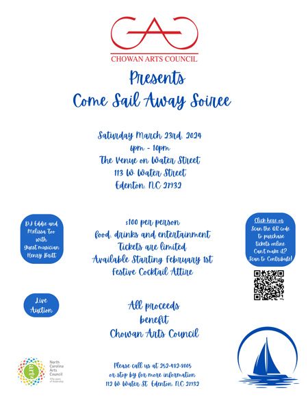 Chowan Arts Council, Come Sail Away Soiree