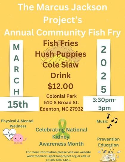 Edenton Events, The Marcus Jackson Project Annual Community Fish Fry