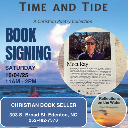 Edenton Events, Book Signing: "Time and Tide" A Christian Poetry Collection