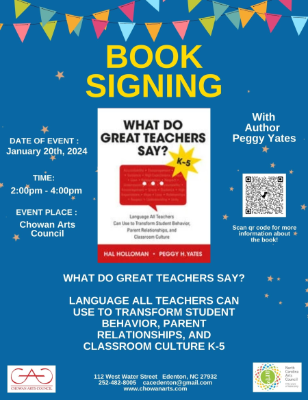 Chowan Arts Council, Book Signing: Peggy Yates