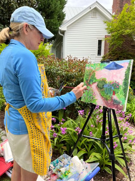 The Cupola House and Gardens, Easels in the Garden