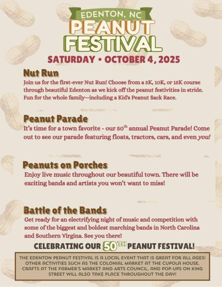 Edenton Events, 50th Annual Peanut Festival and Battle of the Bands