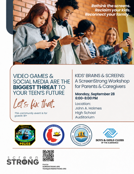 Boys & Girls Clubs of the Albemarle, Kids' Brains & Screens: A ScreenStrong Workshop