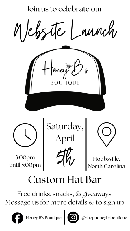 Edenton Events, Honey B's Boutique Website Launch Party