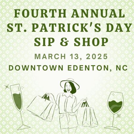 Edenton Events, St. Patrick's Day Sip & Shop