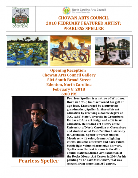 Chowan Arts Council, Pearless Speller Opening Reception