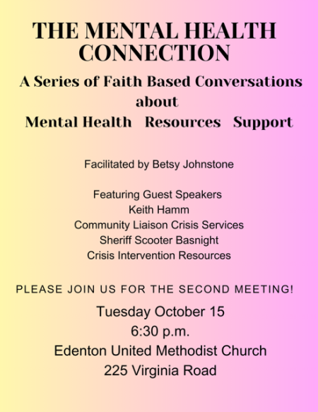 Edenton United Methodist Church, The Mental Health Connection