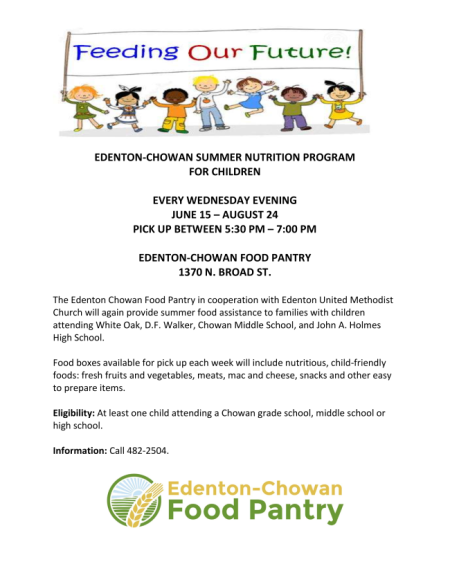 Edenton-Chowan Food Pantry, Feeding Our Future