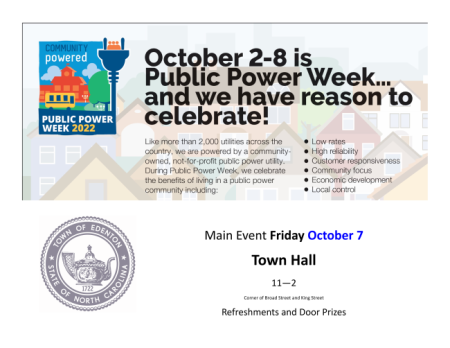 Town of Edenton, Public Power Week Main Event
