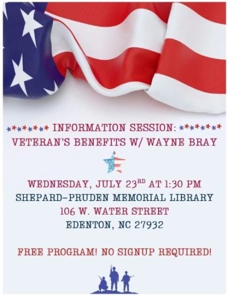 Shepard-Pruden Memorial Library, Veteran’s Benefits Information Session