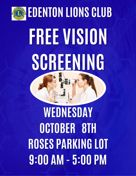 Edenton Events, Free Vision Screening