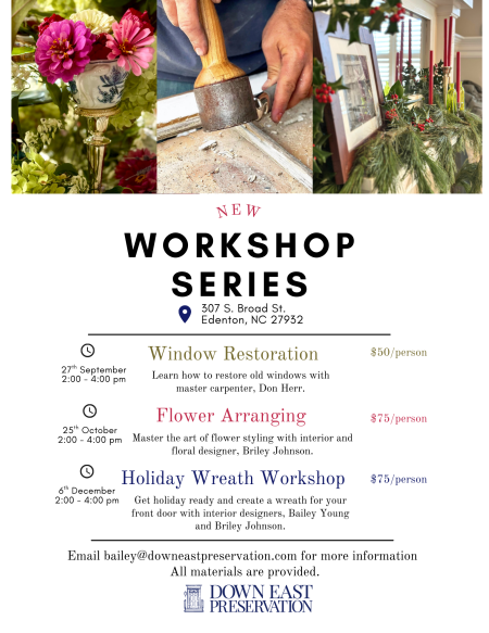 Edenton Events, Workshop Series